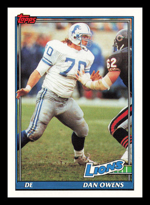 Dan Owens #414 1991 Topps Detroit Lions Football