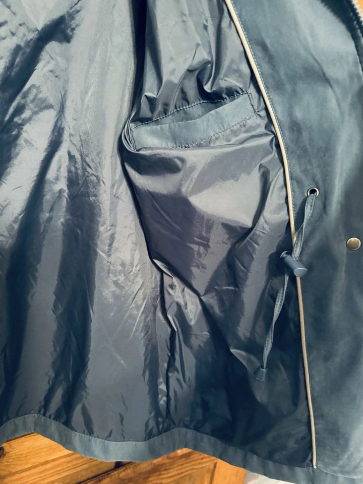 Abrigo de lluvia para mujer Westbound Petites resistente al agua chaqueta azul talla PS Foto 3 de 4