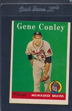 1958 Topps #431 Gene Conley Braves EX 58T431-82515-3
