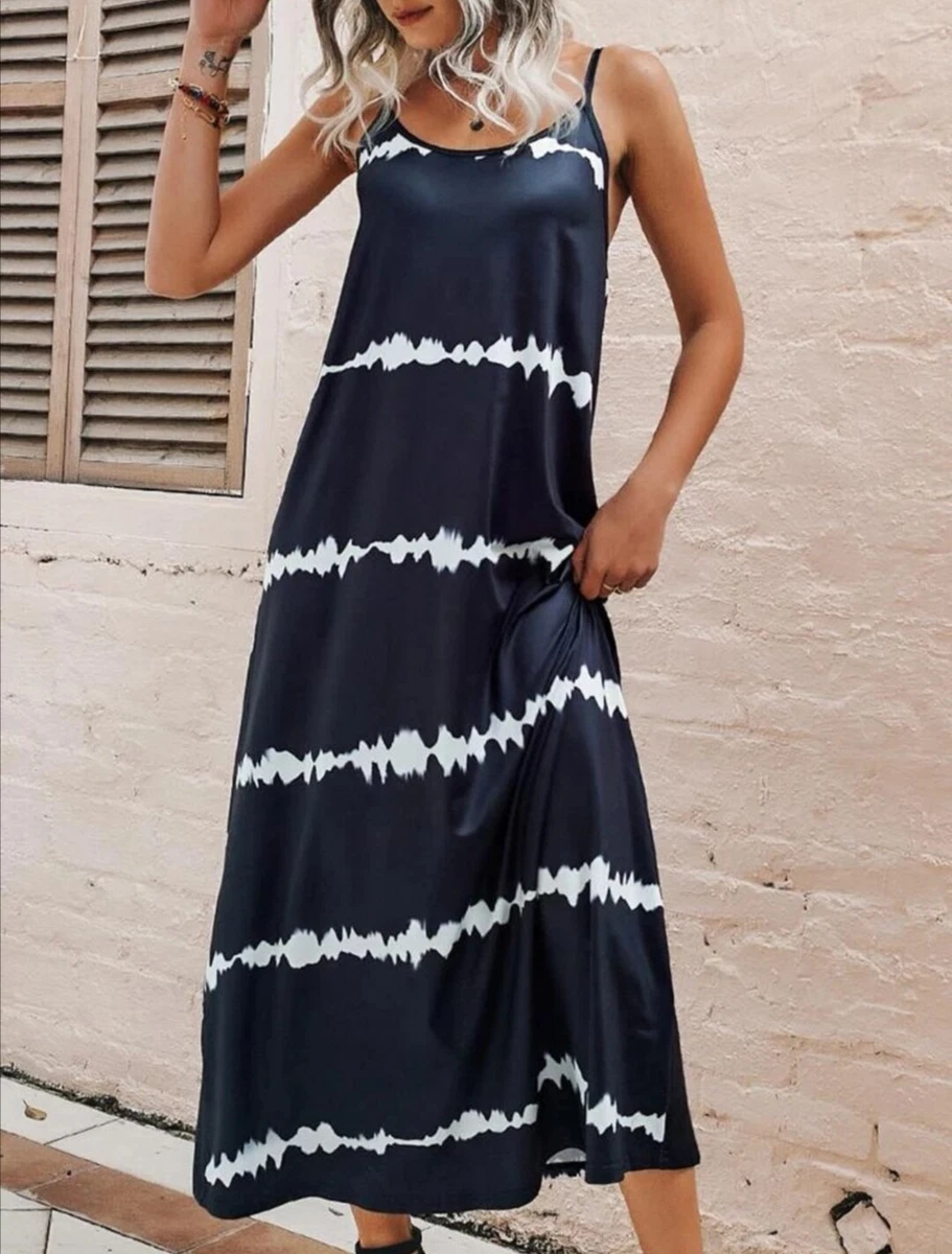 Robe Courte été Plage - Décolleté En V, Fines Bretelles - Marron Beige - Taille L (38-42) - Neuf