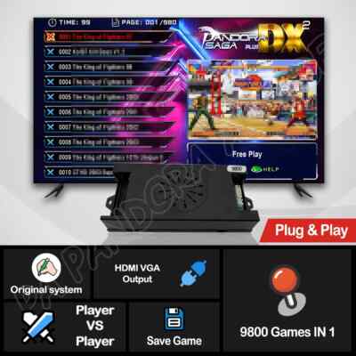 New Pandora Saga Box DX2 9800 in 1 PCB Board Retro Arcade Game