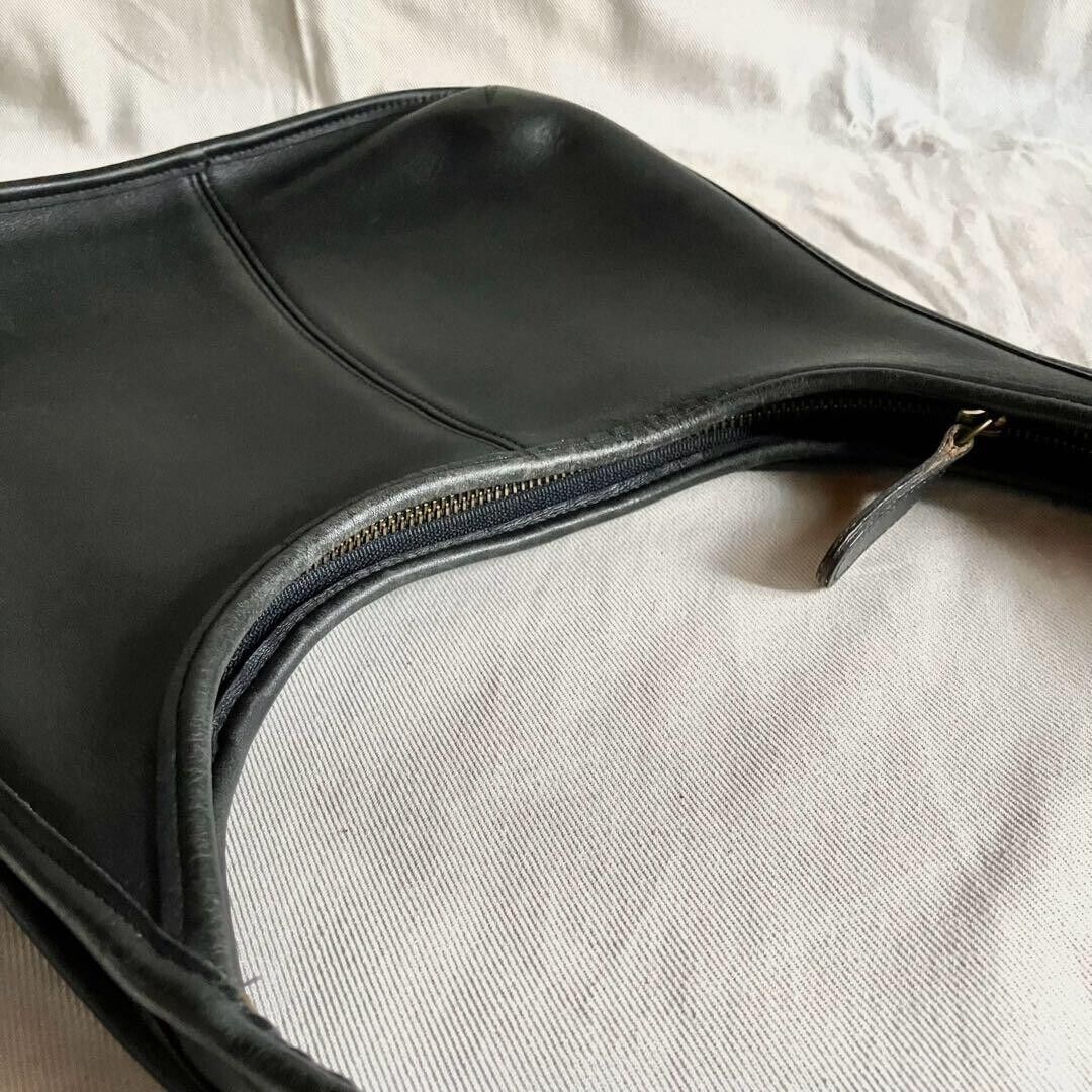 COACH Ergo Zip Hobo Leather Shoulder Bag 9025 Vintage Black COACH Ergo Zip Hobo Leather Shoulder Bag 9025 Vintage Black