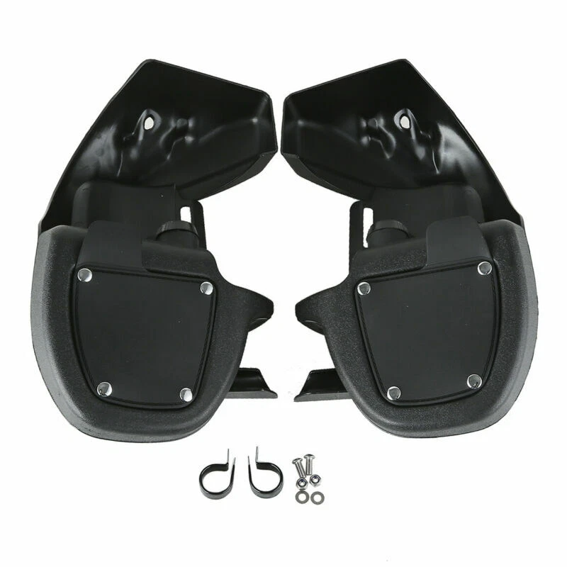 Carenado de pierna ventilado inferior negro y barra protectora apta para Harley Road King Glide 09-13 Foto 4 de 4