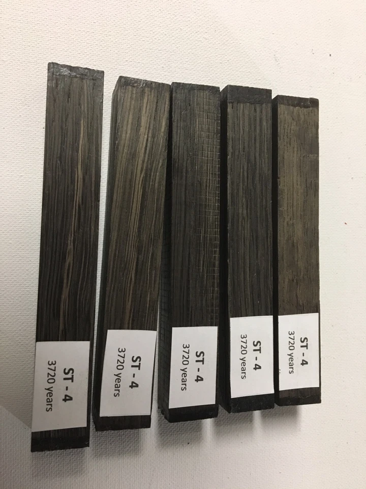 Bog Oak Woodturning Lot of 5 Pen Blanks 3720 Years Old