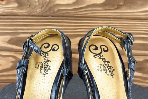 Seychelles Women Sz 7 M Black Platform Patent Leather Shoes 0209 - Picture 3 of 7