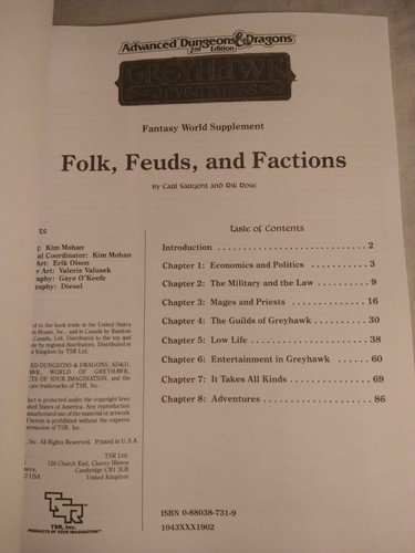 Dungeons and Dragons Softcover Reprint of The City of Greyhawk - Picture 4 of 5