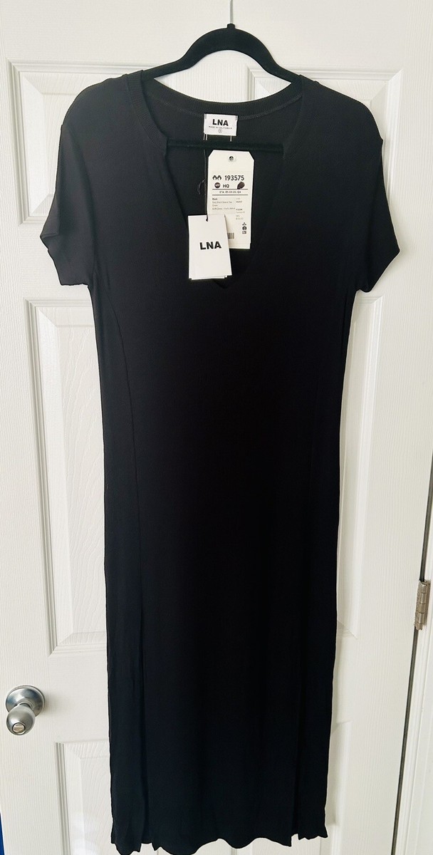 lna shirt dress LNA Easy Tee Heavy Slub Dress - White