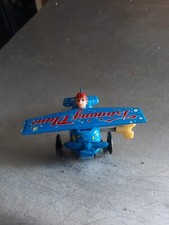 Tin Wind-Up Toy "Training Plane" MS011 Blue Works