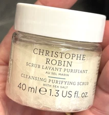 CHRISTOPHE ROBIN Cleansing Purifying Scrub with Sea Salt 1.3fl oz Travel Size