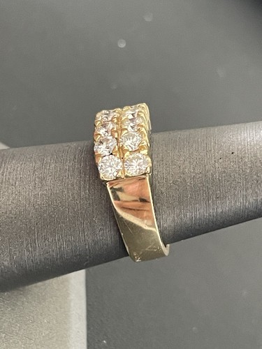 14k Yellow Gold 1.20 ctw Round Cut Diamond Ring (A60) - Picture 3 of 8