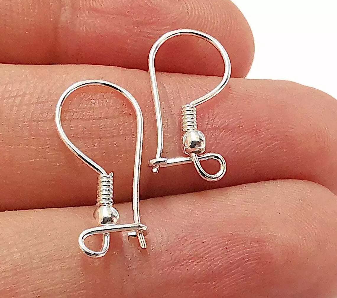 925 Sterling Silver Earring Hooks DIY Jewelry Accessory Wire Findings  G30005