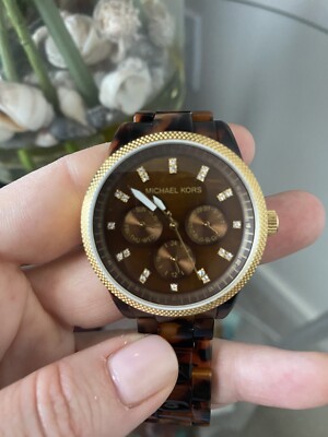 Michael Kors Gold and Brown Timepiece Set Michael Kors Lexington Gold-Tone His and Hers Watch Set  main image 4