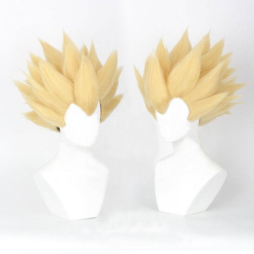 Dragon Ball Vegeta Goku Super Saiyan Hair Wig Cosplay Halloween Prop Short Hair - Afbeelding 10 van 11