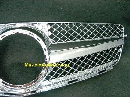 Комплект хромированной передней решетки для 2007-2014 Mercedes Benz W204 C-класса седан универсал - Изображение 4 из 4