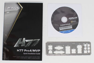 ASRock H77 Pro4/MVP - SET Handbuch ATX IO Shield Slotblende Treiber CD (#20190)