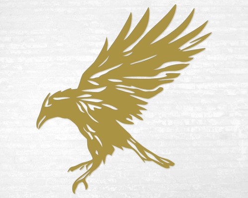 Crow Vinyl Decal - Flying Raven Silhouette Sticker - Multiple Colours & Sizes - Picture 37 of 40