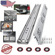 Galvanized 26" Heavy Duty Drawer Slides - 200 Lbs Capacity for Smooth Operation