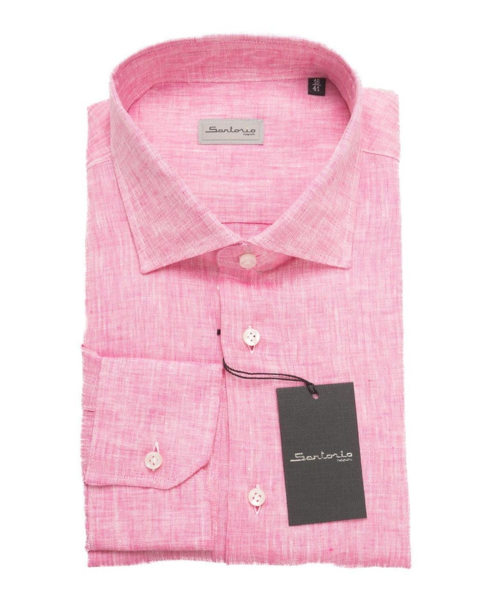 Sartorio by Kiton NWT $650 Pink 100% Linen Casual Dress Shirt (38 eu) 15 US Sartorio by Kiton NWT $650 Pink 100% Linen Casual Dress Shirt (38 eu) 15 US