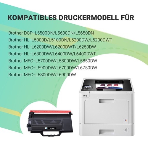 XXL Toner Compatible with Brother TN-3480 BK HL-L5100DN MFC-L5700DN MFC-L5750DW - Afbeelding 8 van 19