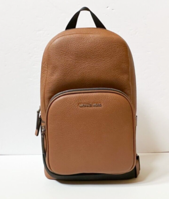 MICHAEL KORS COOPER COMMUTER SLING PACK BACKPACK PEBBLED LEATHER
