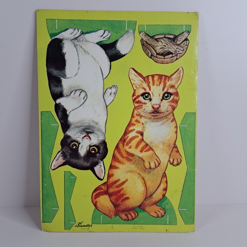 Libro de cuentos de muñecas de papel vintage Tibby Toddles & Teddy Tortoise sin cortar c1967 Noruega - Imagen 2 de 12