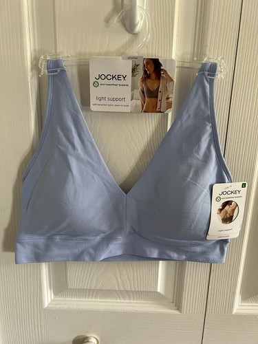 NWT Jockey Eco-Seamfree Bralette Light Blue Sz Large