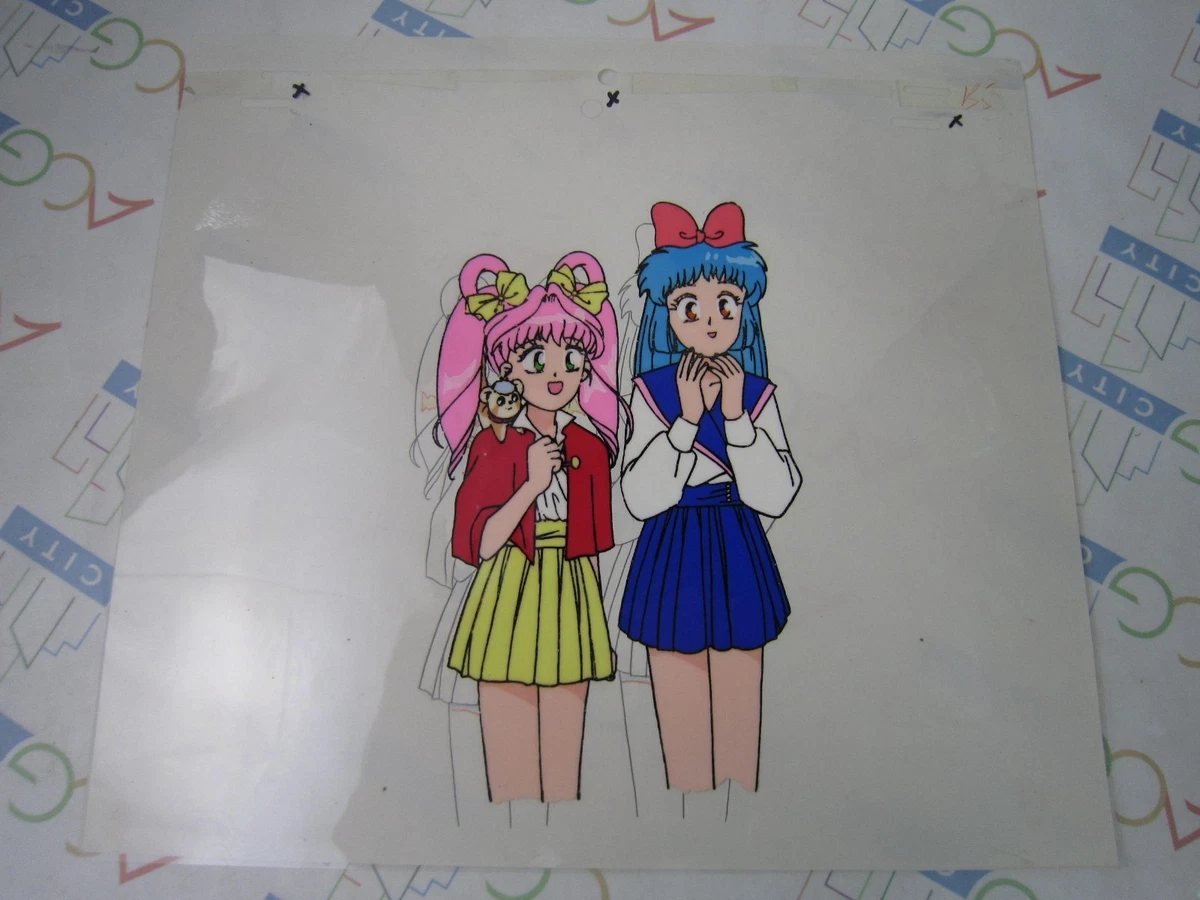 Idol Angel Yokoso Yoko & Saki Anime Original Production Cel