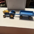 Matchbox Lesney lot of 2 farm vehicles: #39 Ford Tractor and #40 Hay Trailer
