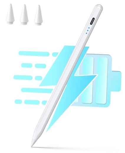 Stylus Pen for iPad 11th & 10th Generation - 10Mins Faster Charge A-White