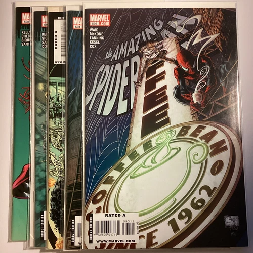 Amazing Spider-Man #593,594,595,596,598,VF lot of 5 (Marvel Comics]