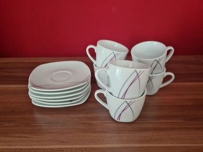 6er Espressoset vanWell Espressotassen mit Unterteller Tasse Espresso *NEU*