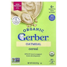 Organic Oatmeal Cereal, 6 Months, 8 oz 227 g