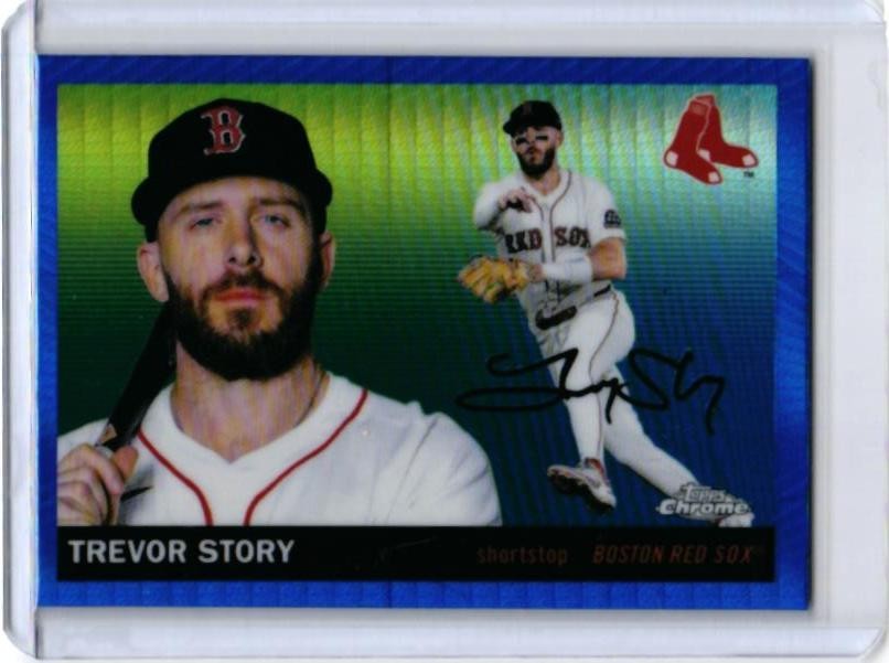 2025 Topps Chrome Platinum #42 Trevor Story Blue Prism Refractors