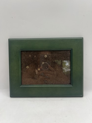 Vintage Green Wooden Picture Frame Holds 5”x7 Picture - Picture 6 of 7