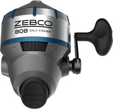 ZEBCO 808 SALT FISHER Spincast Reel size 80 2.6:1 Ratio Bite Alert BB Drive NIB