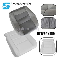Driver Side Bottom Cloth Seat Cover Gray & Foam Pad For 2003-2007 Ford F250 F350