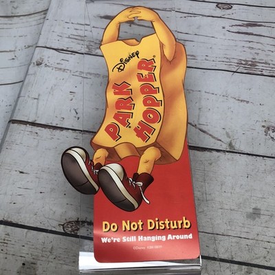 Vintage Park Hopper Disney World Hotel Do Not Disturb Door Knob Hanger Sign WDW