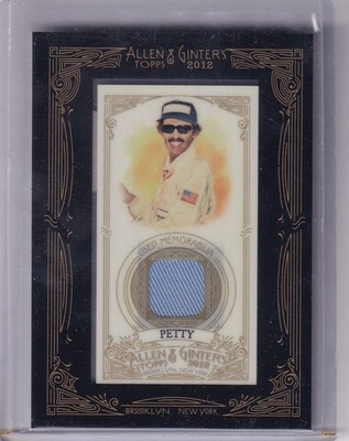 RICHARD KING PETTY RACE USED FIRESUIT PATCH 2012 TOPPS ALLEN & GINTER MINI RELIC