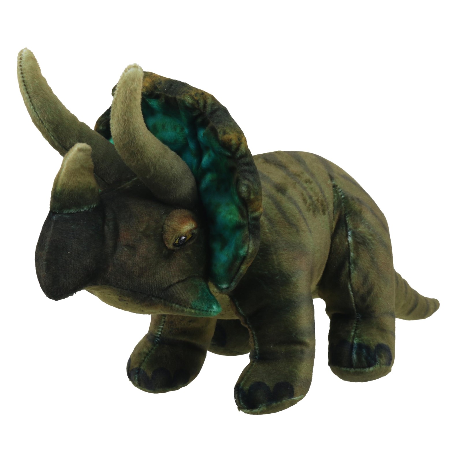 Wilberry Large Triceratops Soft Toy - NHM Dinosaur Collection - Lifelike Plush w