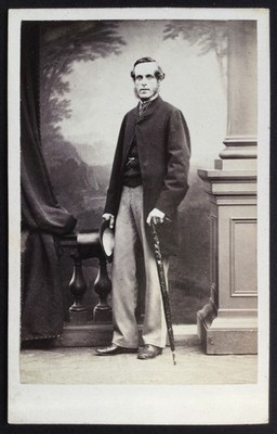 RAR Antoine Claudet, unbekannter Herr, Original Albumin Print Carte de Visite