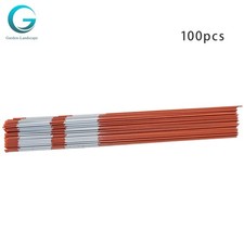 100 Pack 6 Feet 5/16" Diameter Driveway Markers Snow Stakes Reflective Markers