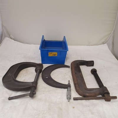 Lot of Various Wright Extra Heavy C-Clamp Wrench Hand Tool LOT 380
