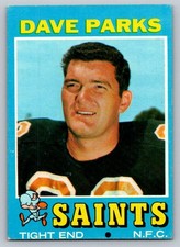 1971 Topps Dave Parks #37 - New Orleans Saints