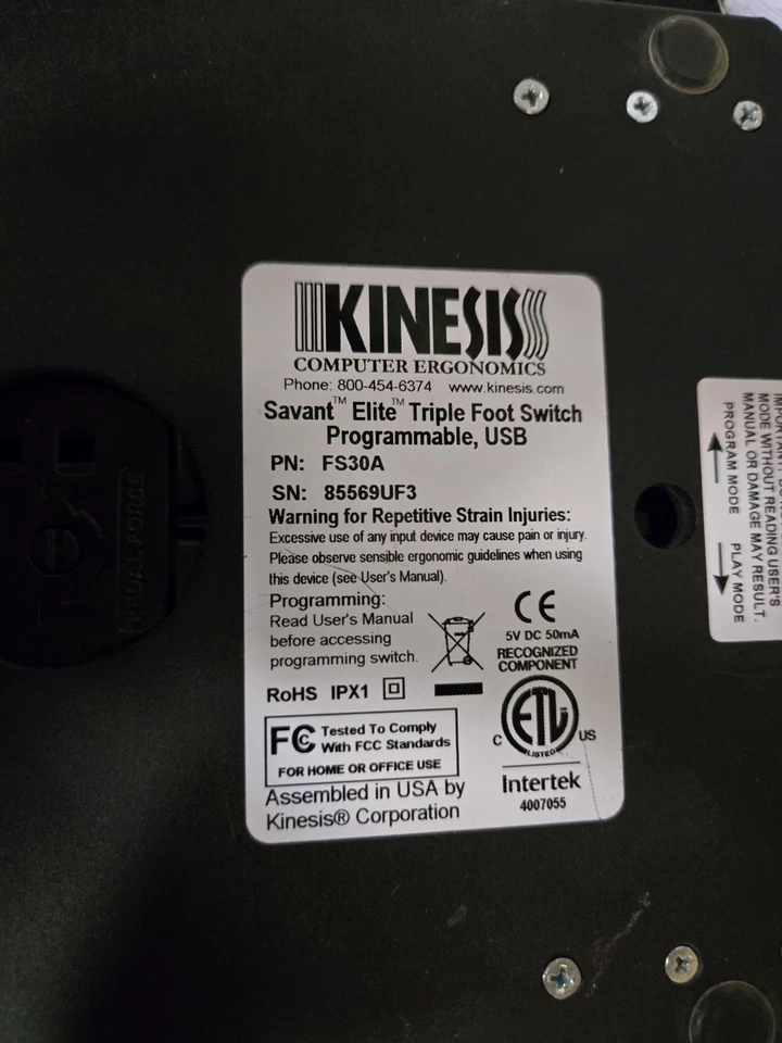 Interruptor Triple PIE KINESIS SAVANT ELITE (Programable, USB) Foto 2 de 3