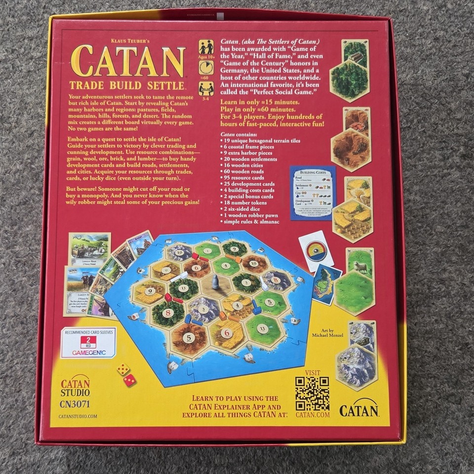 Catan Studio Catan: Trade Build Settle Board Game 2021 3-4 Players ...