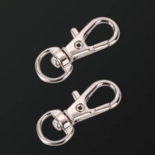10pcs Mini Aluminum Alloy Keychain Making Snap Spring Clip Hook Carabiner BuZB