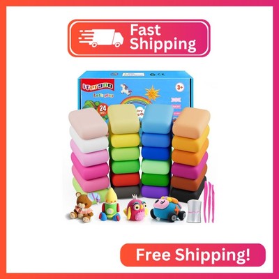 ifergoo Modeling Clay - 24 Colors Air Dry Clay, DIY Magic Clay with Tools and Mu