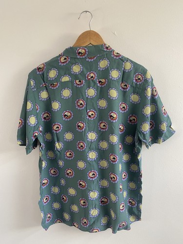 Pretty Green x Beatles Shirt Mens Medium Green Viscose Yellow Submarine 60s - 第 12/14 張圖片