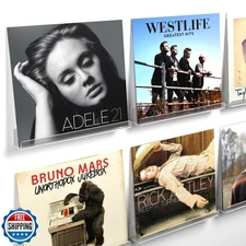 Laurensory Vinyl Record Shelf Wall Mount, 12 inch Clear Acrylic Album Record 