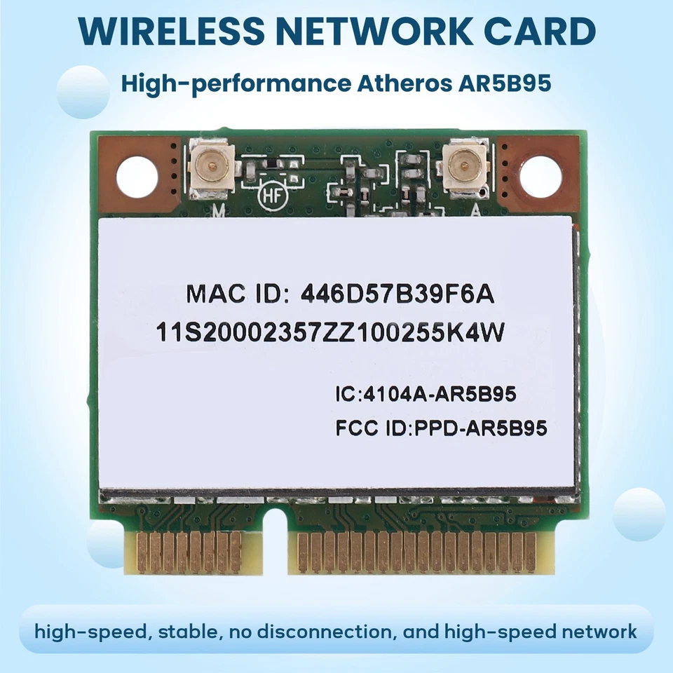 Atheros AR5B95 AR9285   Card 2.4G 150Mbps PCI-E Half-Height Built-in  Card9194 - Image 2 of 4